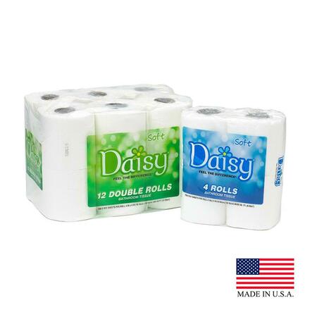U.S ALLIANCE PAPER Pe 2 Ply 150 Sheet Daisy Bathroom Tissue, 24Pk 42004  (PE)